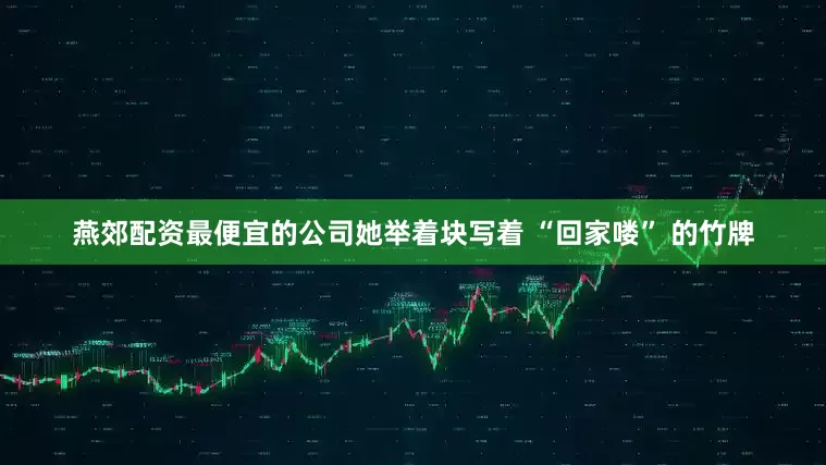 燕郊配资最便宜的公司她举着块写着 “回家喽” 的竹牌